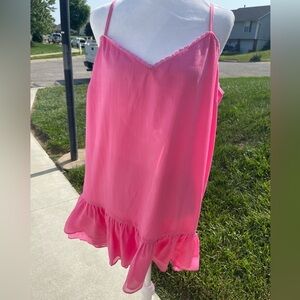 American Eagle Outfitters Pink Ruffled Spaghetti Strap Dress, Size XXL